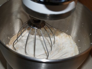Mixing in Sugar, Peanut Butter Powder, and Vanilla