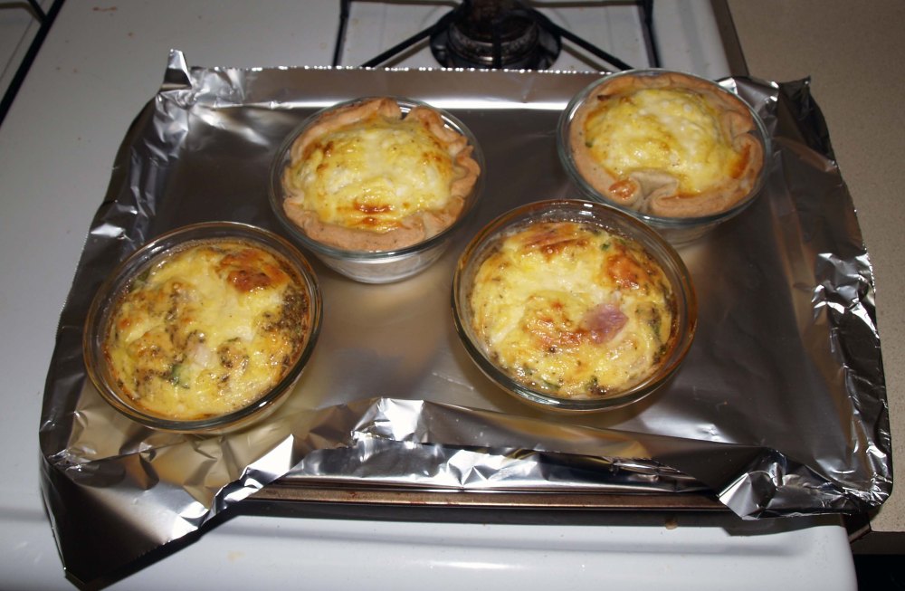 quiches after baking