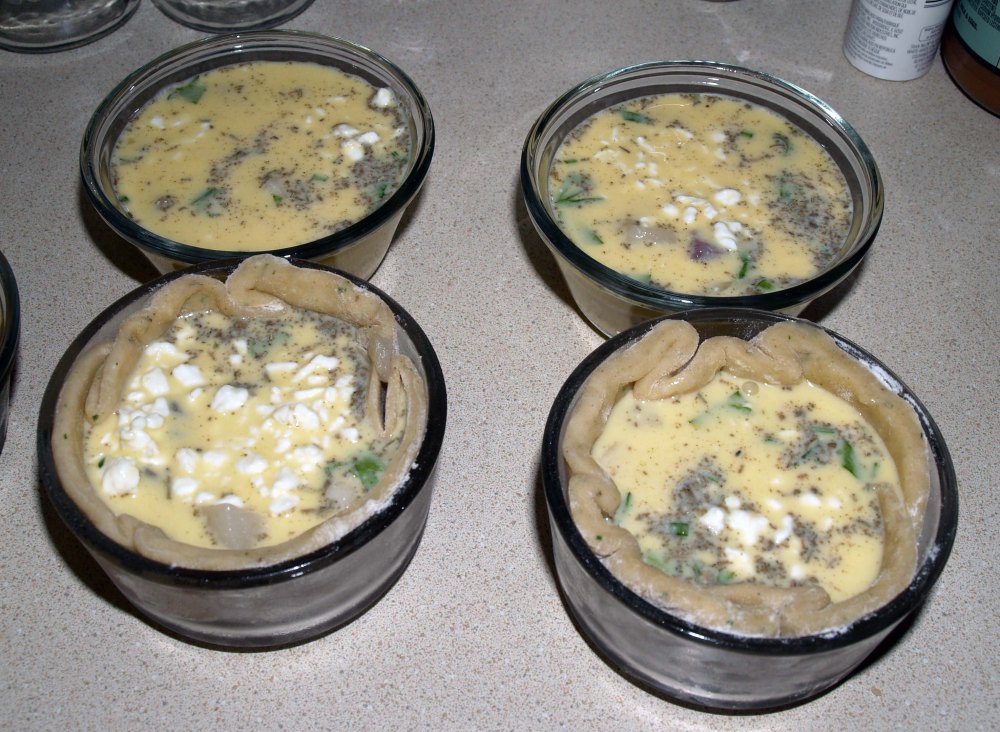 quiches ready to bake