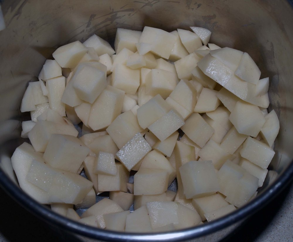 chopped potatoes