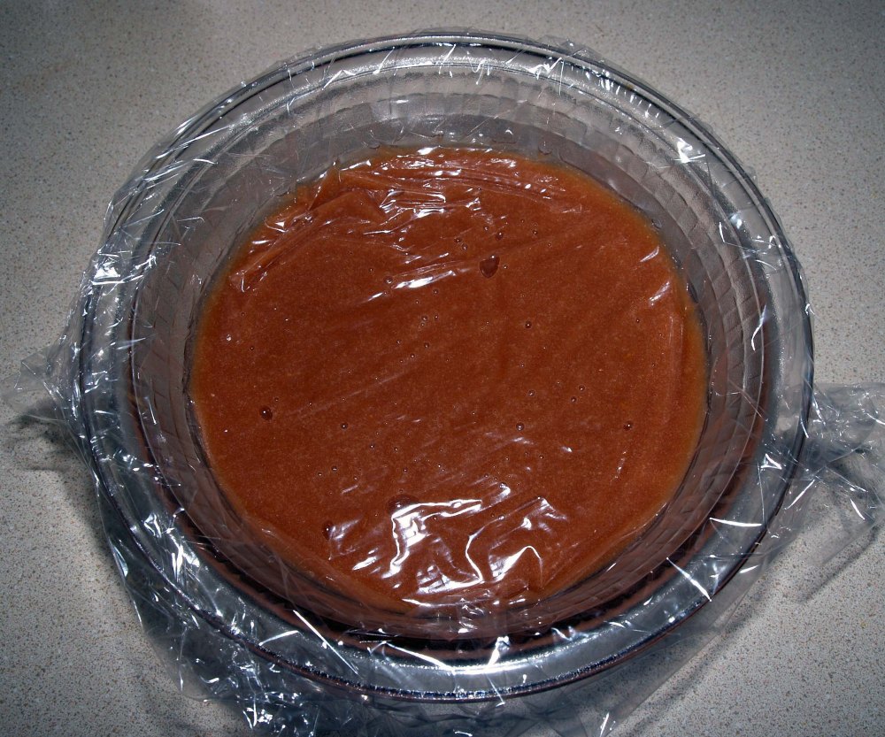 pomegranate lemon curd ready to chill