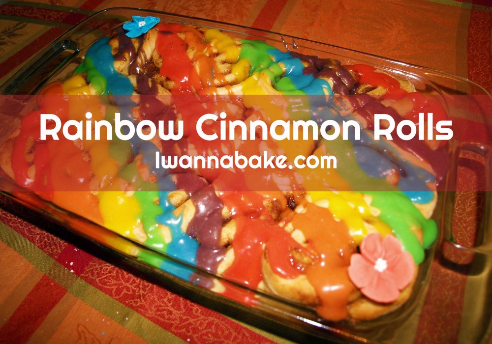 rainbow cinnamon rolls