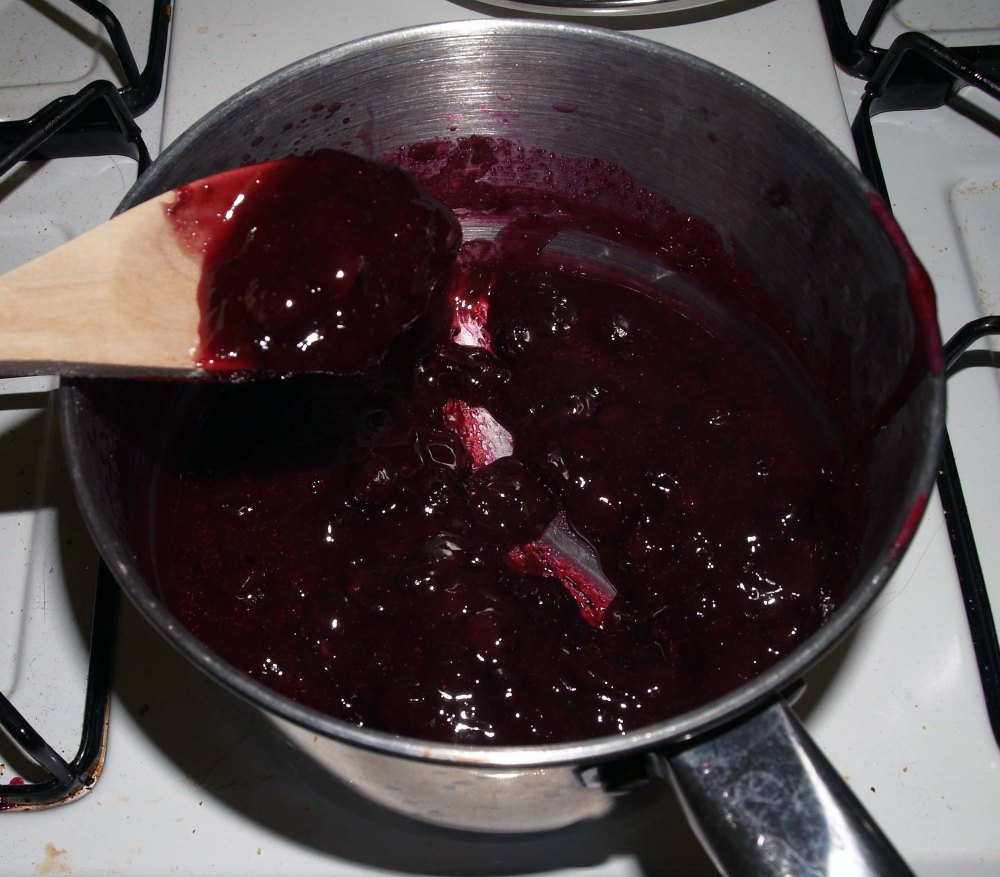 finished blueberry filling