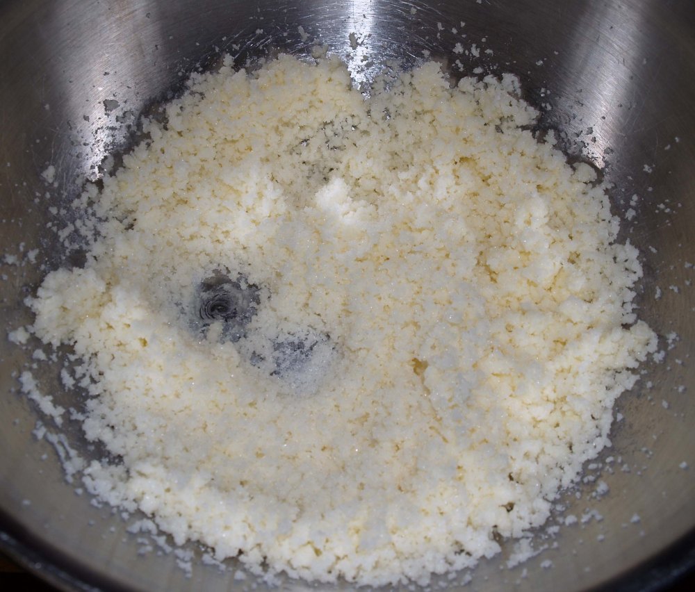 creamed butter and sugar