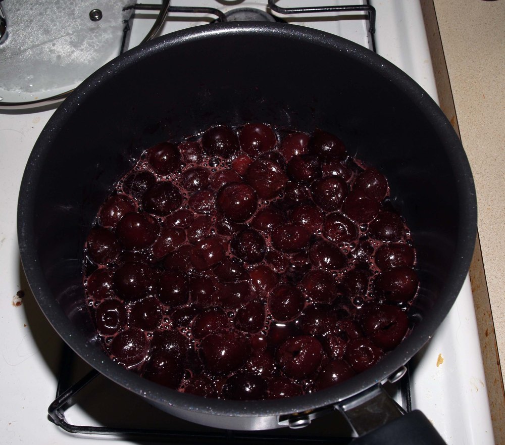 cherries after releasing juice