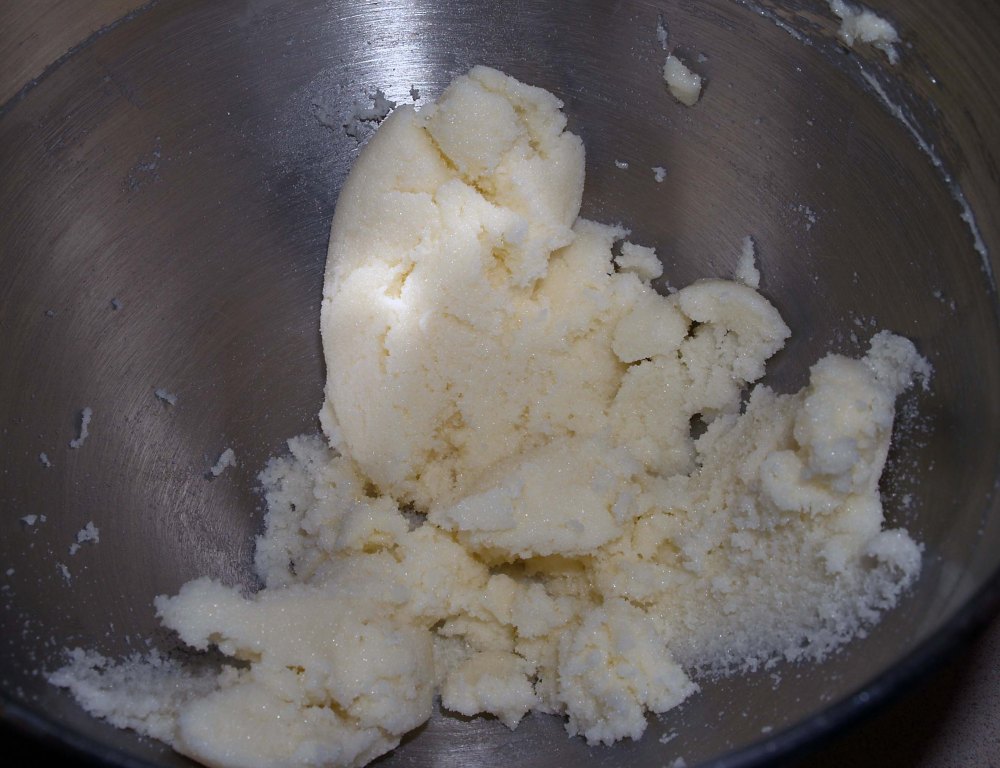 creamed butter and sugar