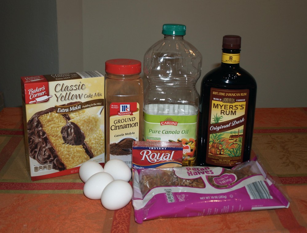 Spiced Rum Cake Ingredients