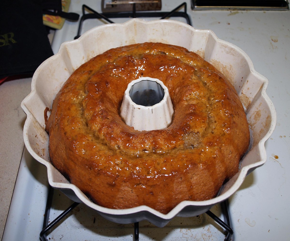 Glaze Poured on Cake