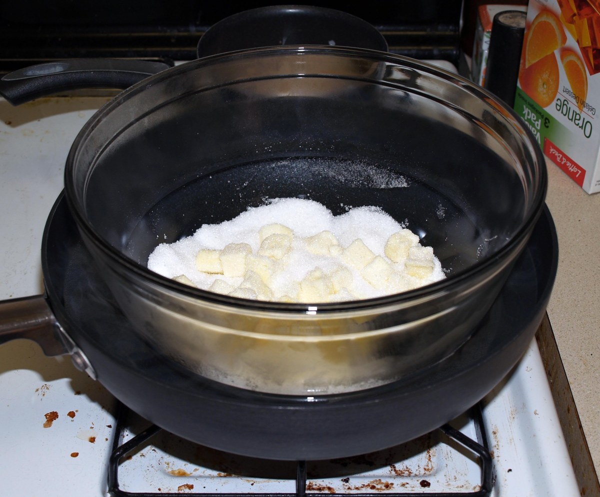 simmering water bath