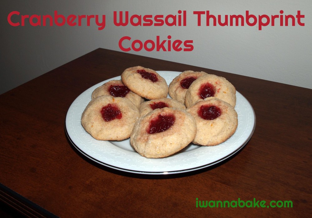cranberry wassail thumbprint cookies