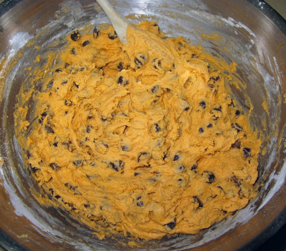 Leftover Frosting Cookie Dough with Chocolate Chips