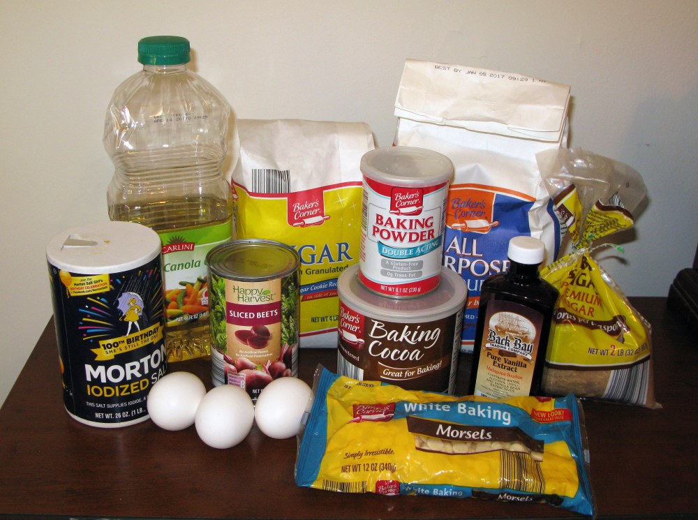 Red Velvet Beet Brownie Ingredients