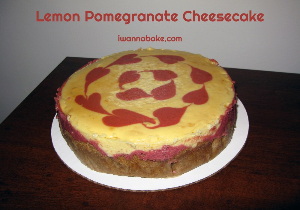 Lemon Pomegranate Cheesecake