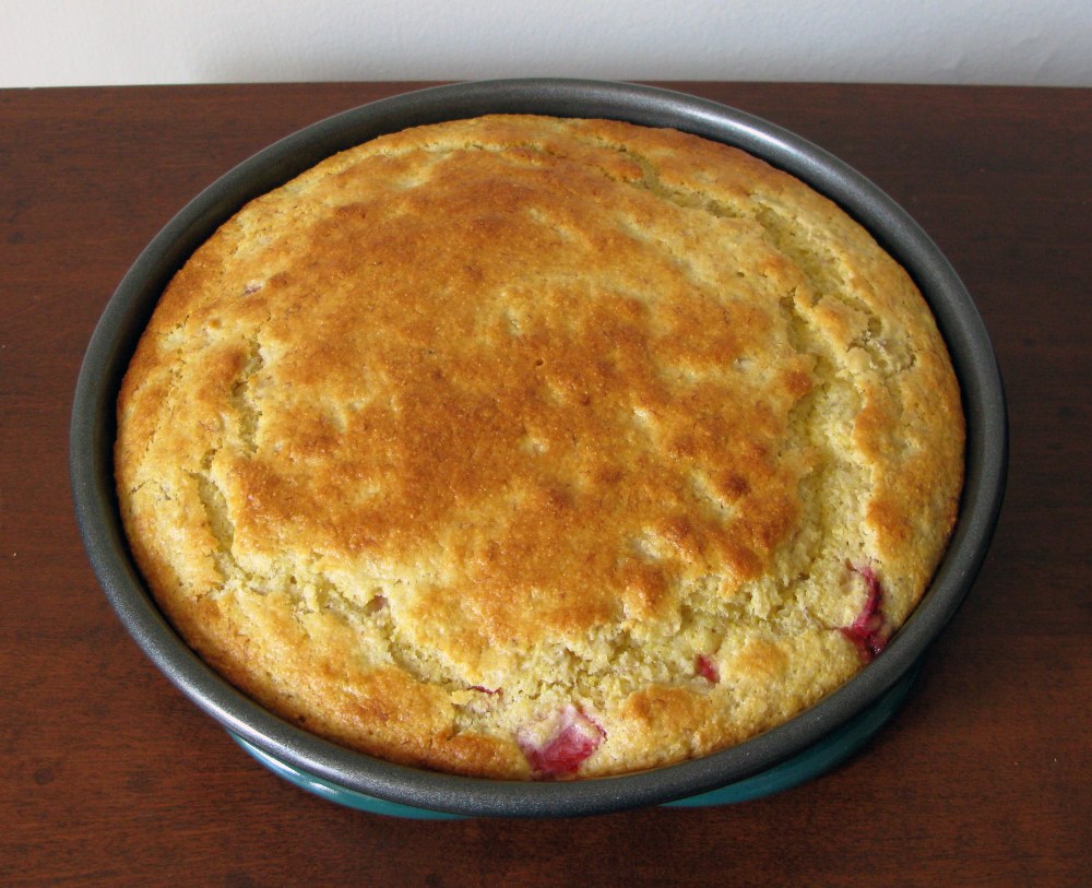 Baked Strawberry Banana Cornbread