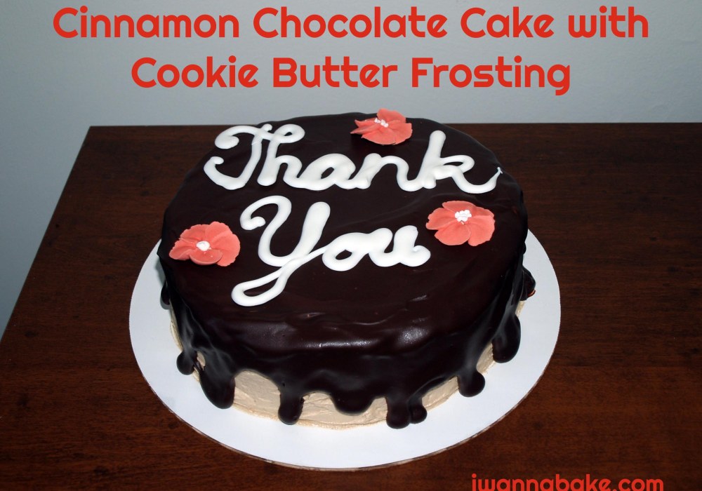 Cinnamon Chocolate Cake with Cookie Butter Frosting