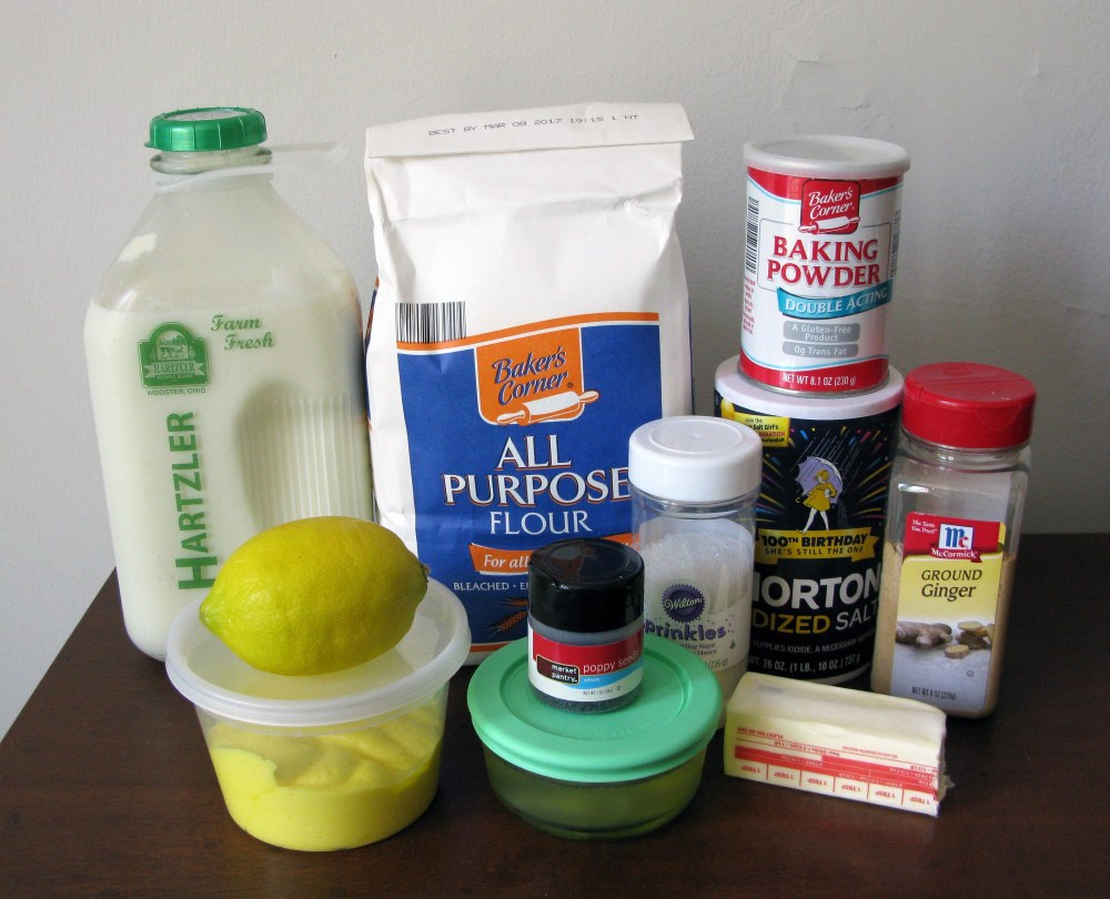 Lemon Poppy Seed Muffin Ingredients