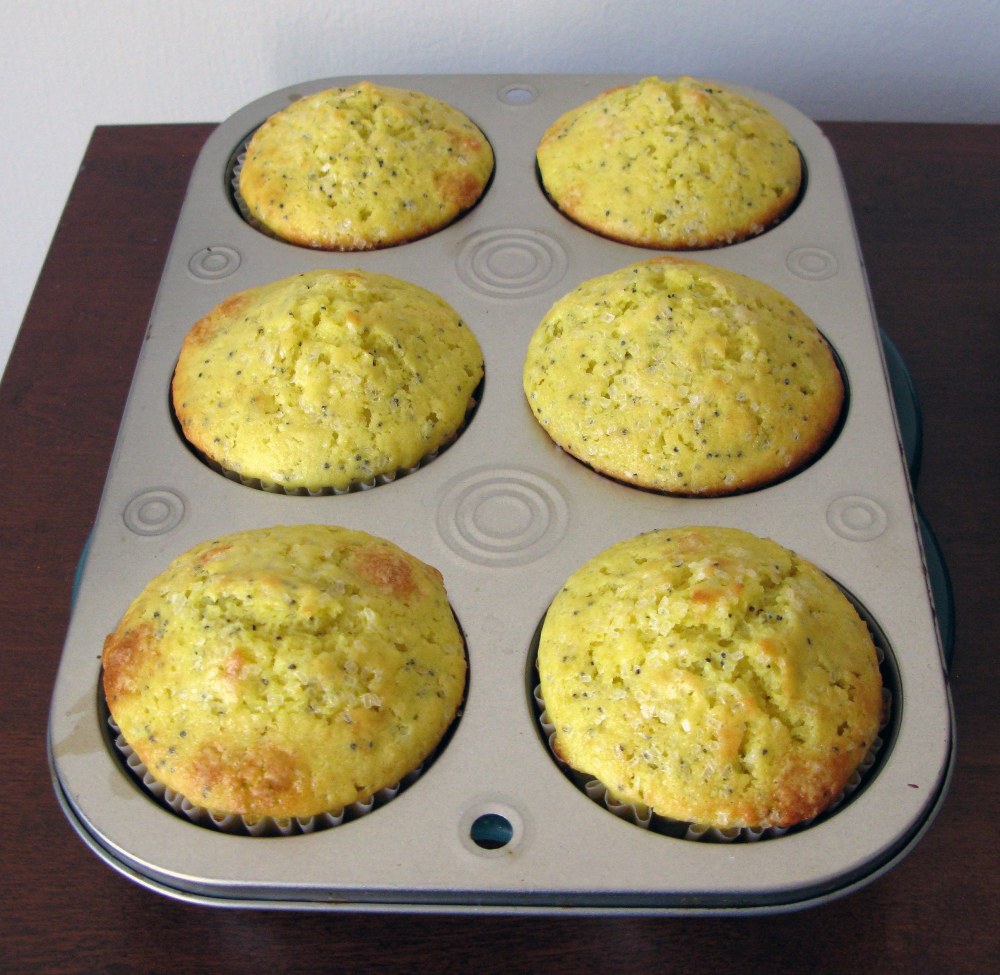 Lemon Poppy Seed Muffins After Baking