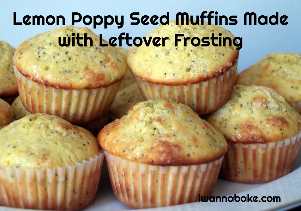 Lemon Poppy Seed Muffins Made with Leftover Frosting