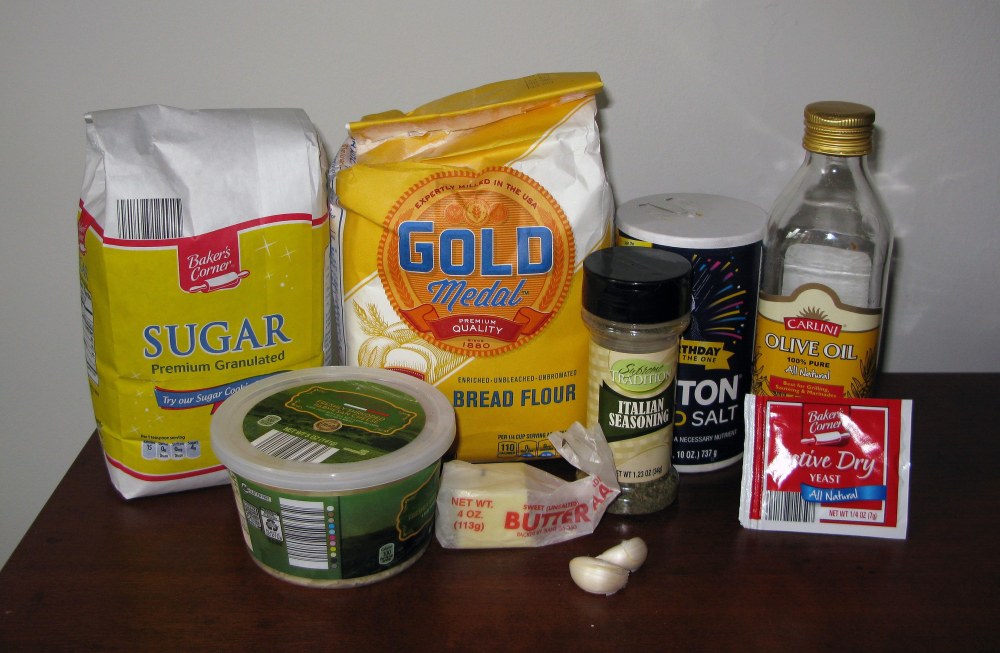 Garlic Herb Breadstick Ingredients