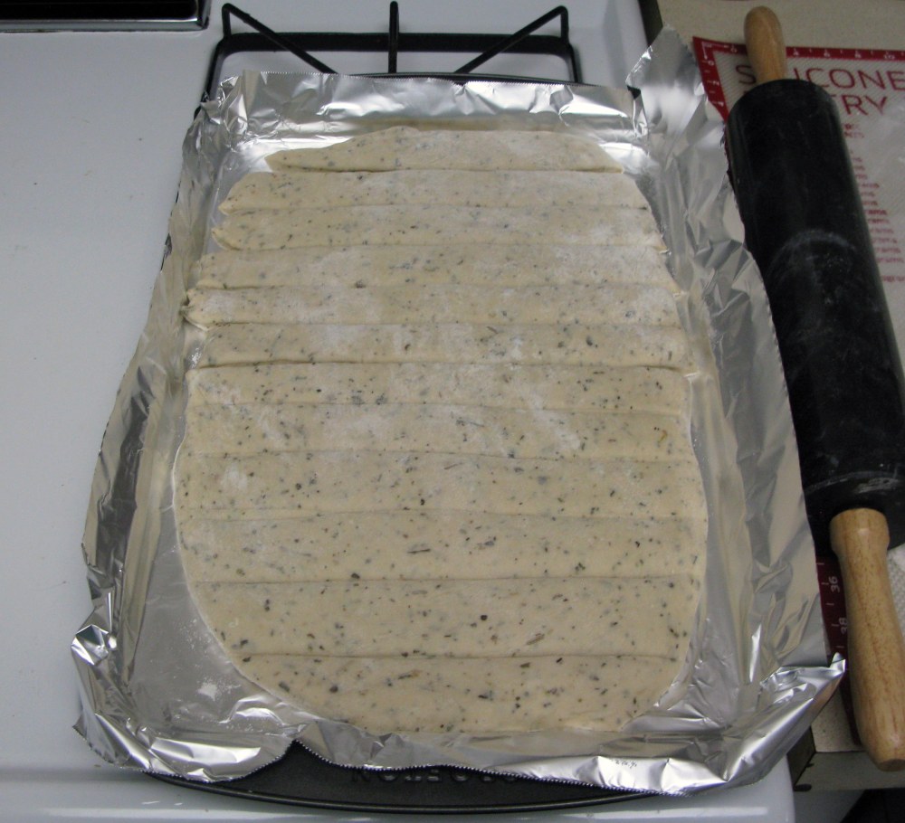 Garlic Herb Breadsticks Before Baking