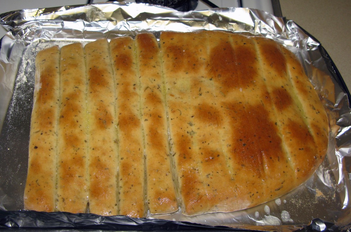 Garlic Herb Breadsticks with Melted Butter