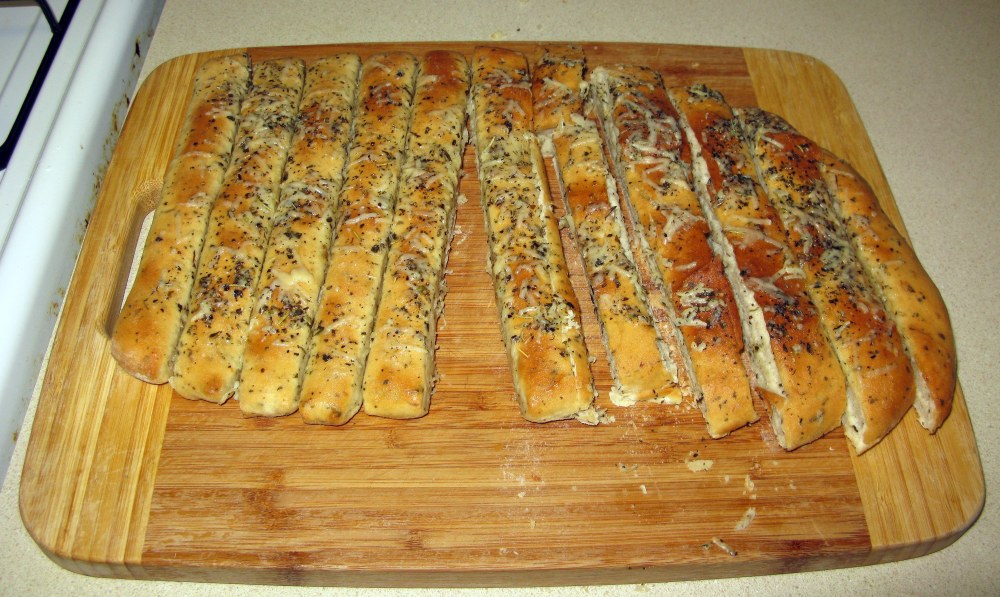 Sliced Garlic Herb Breadsticks