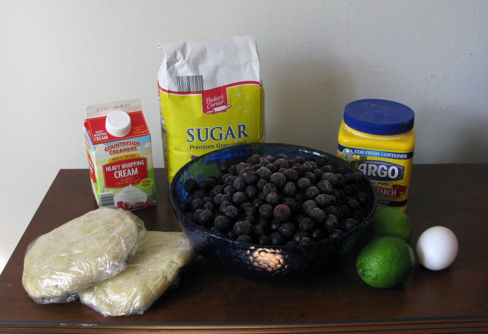 Blueberry Lime Pie Ingredients