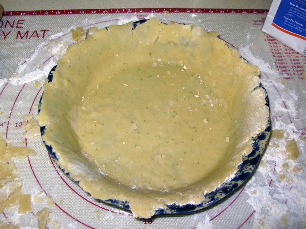 Pie Plate Lined with Crust