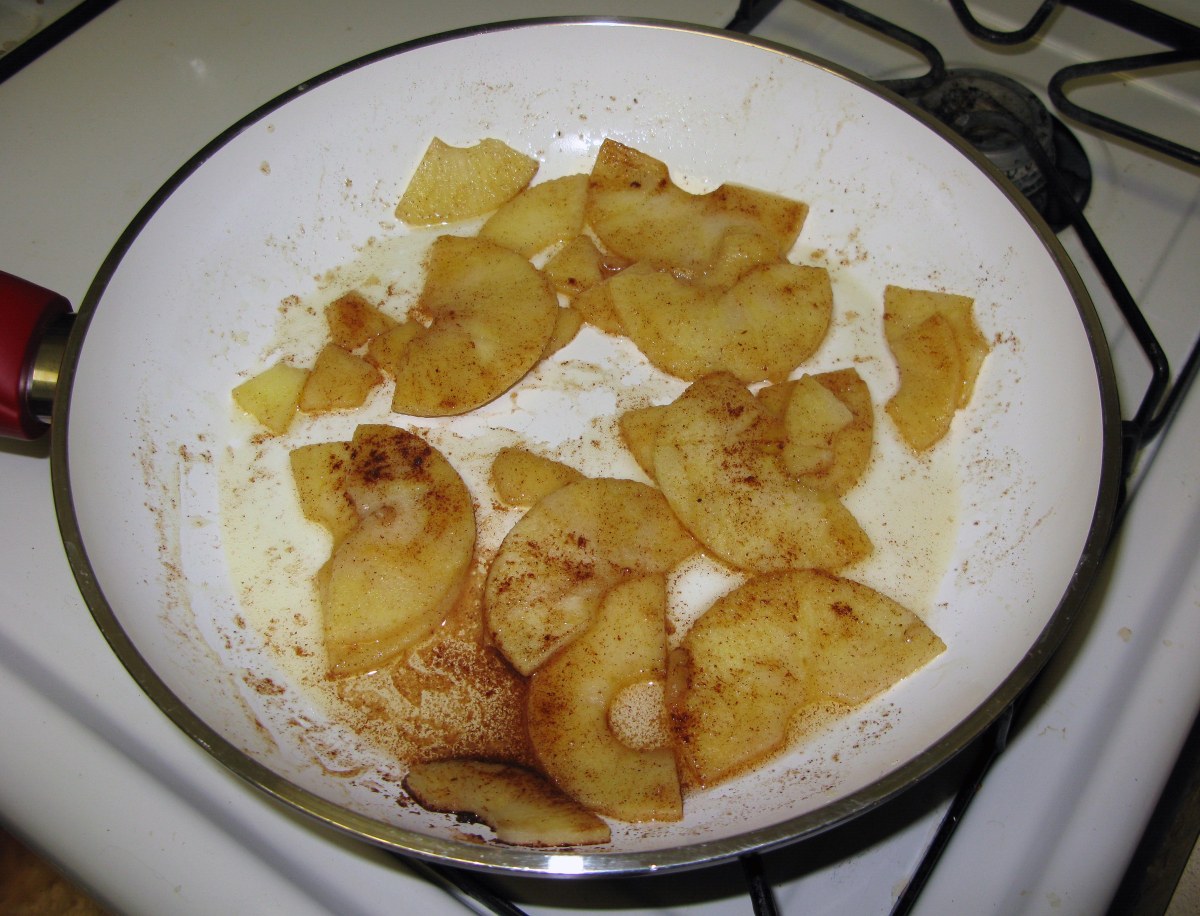Apple Slices After Frying