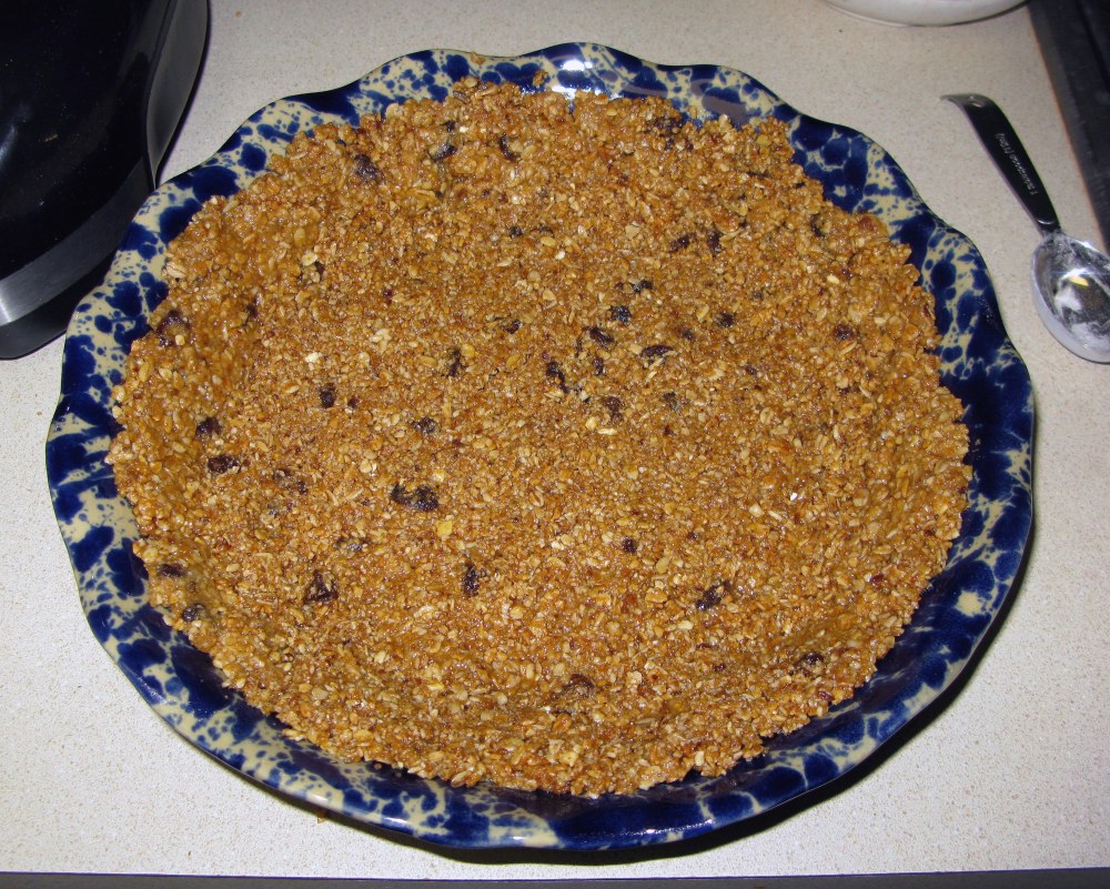 Granola Crust Before Baking