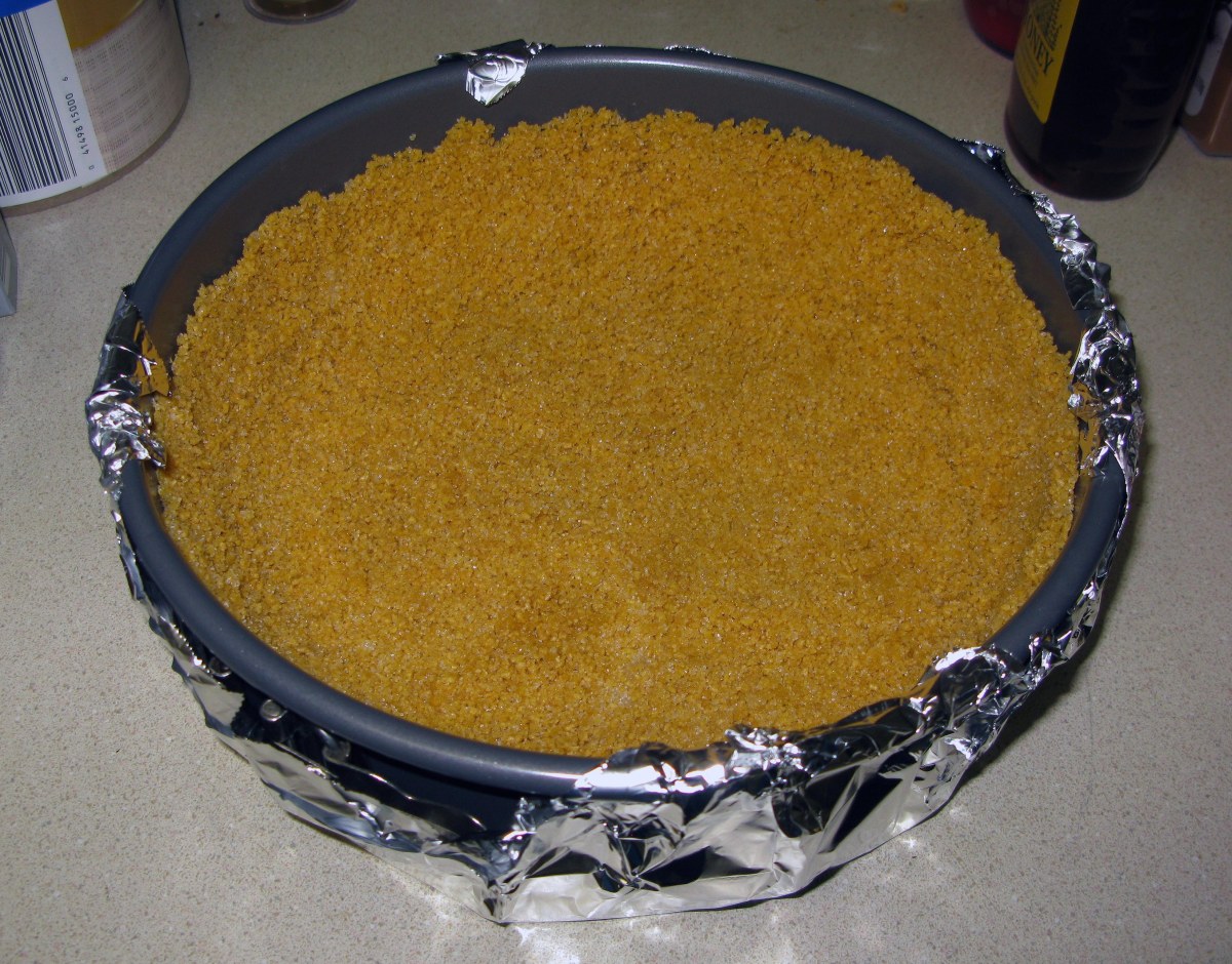 Honey Nut Chex Crust Before Baking