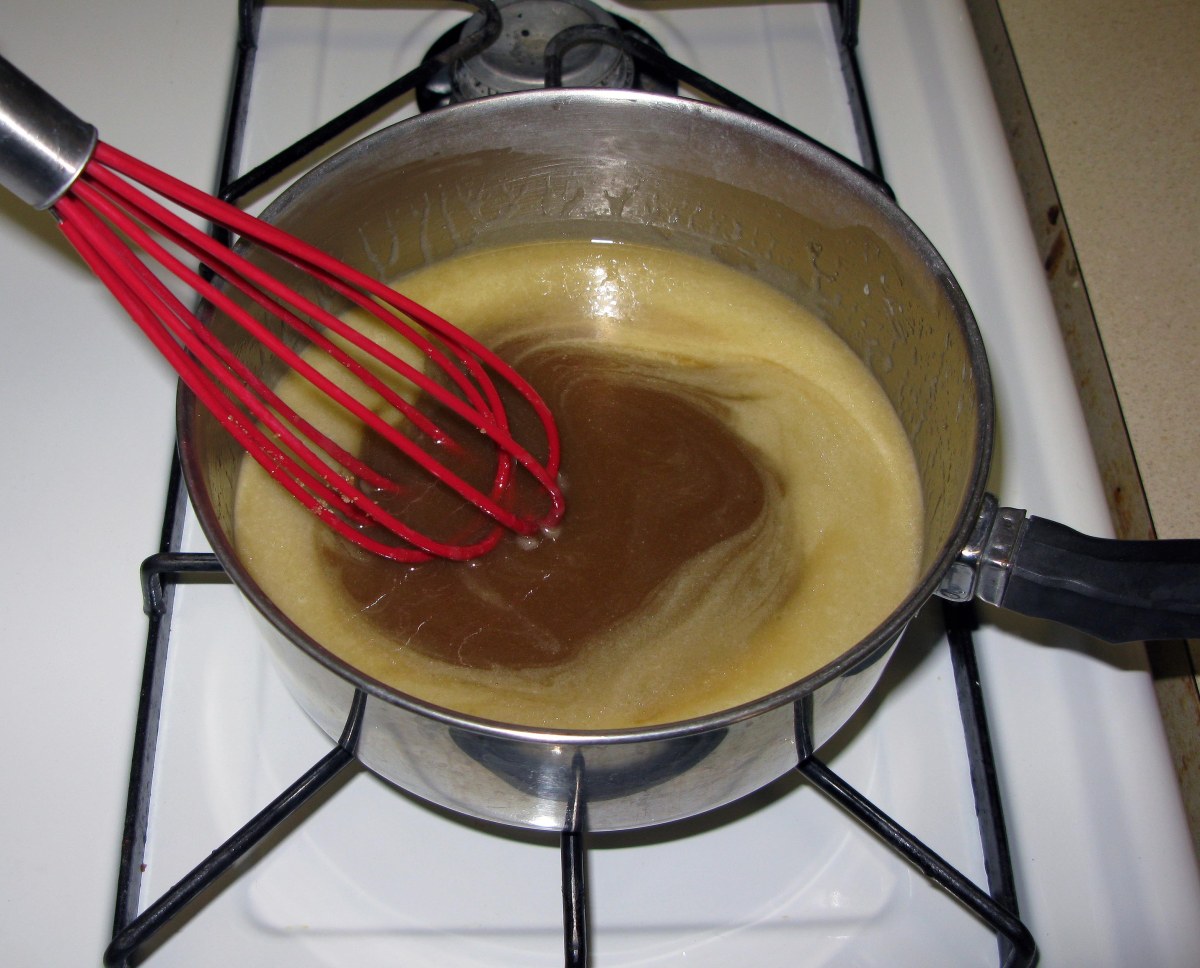 Caramel Ingredients Dissolving