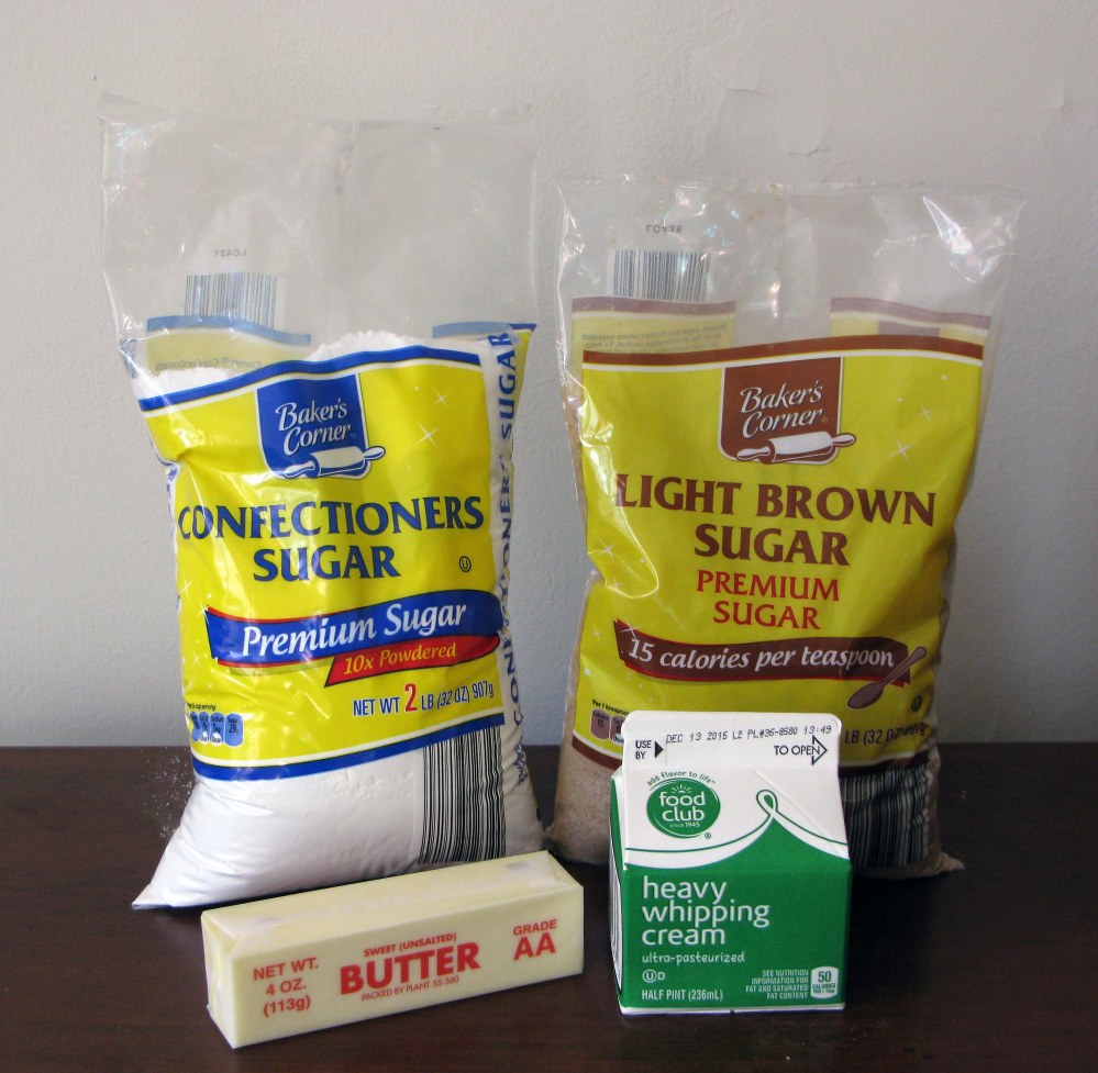 Caramel Frosting Ingredients