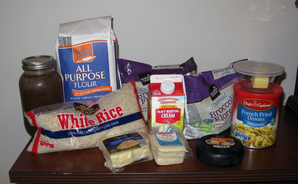 Cheesy Broccoli Rice Casserole Ingredients