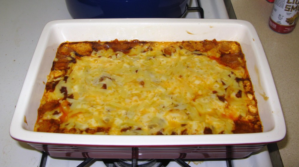 Chili Cheese Dip After Baking
