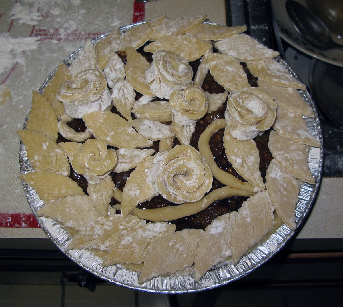 Completed Rose Crust Arrangement