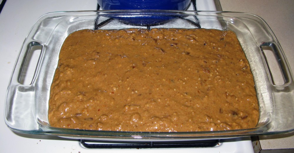 Date Walnut Cake Before Baking