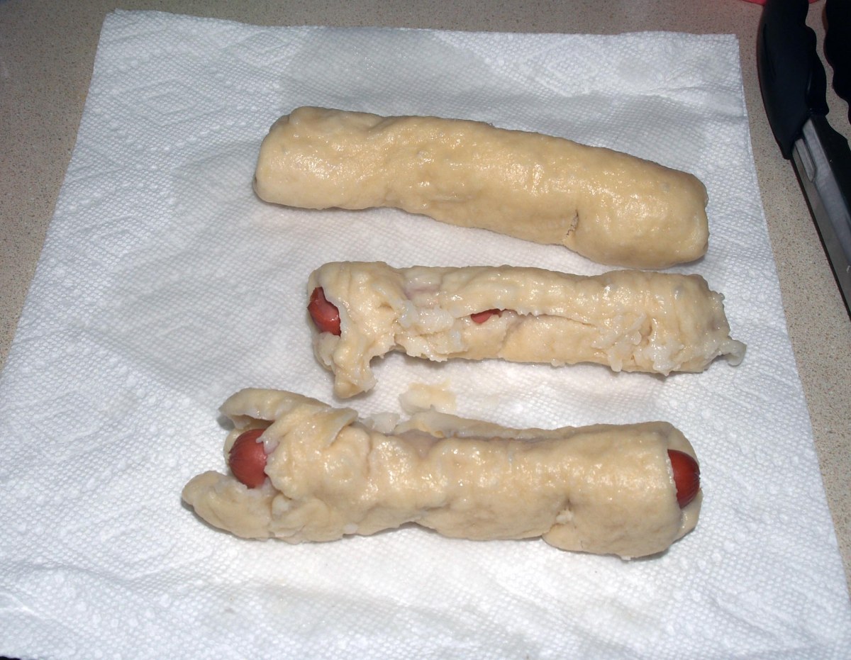 Draining Bagel Dogs