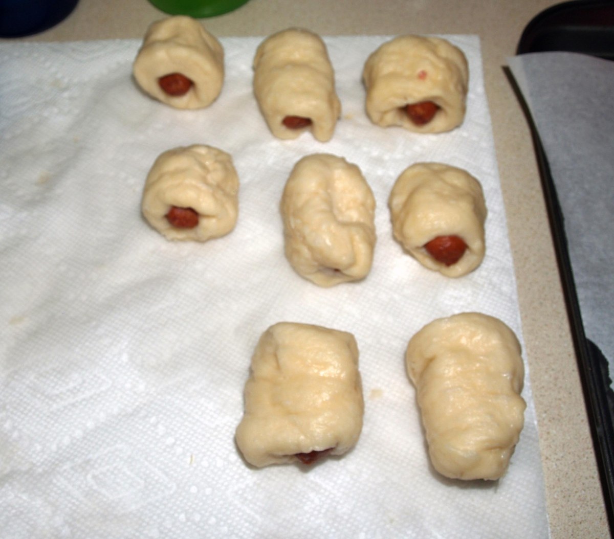 Draining Mini Bagel Dogs