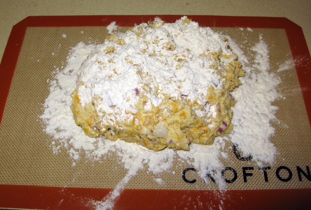 Cheddar and Chive Scone Kneading Process Part 1