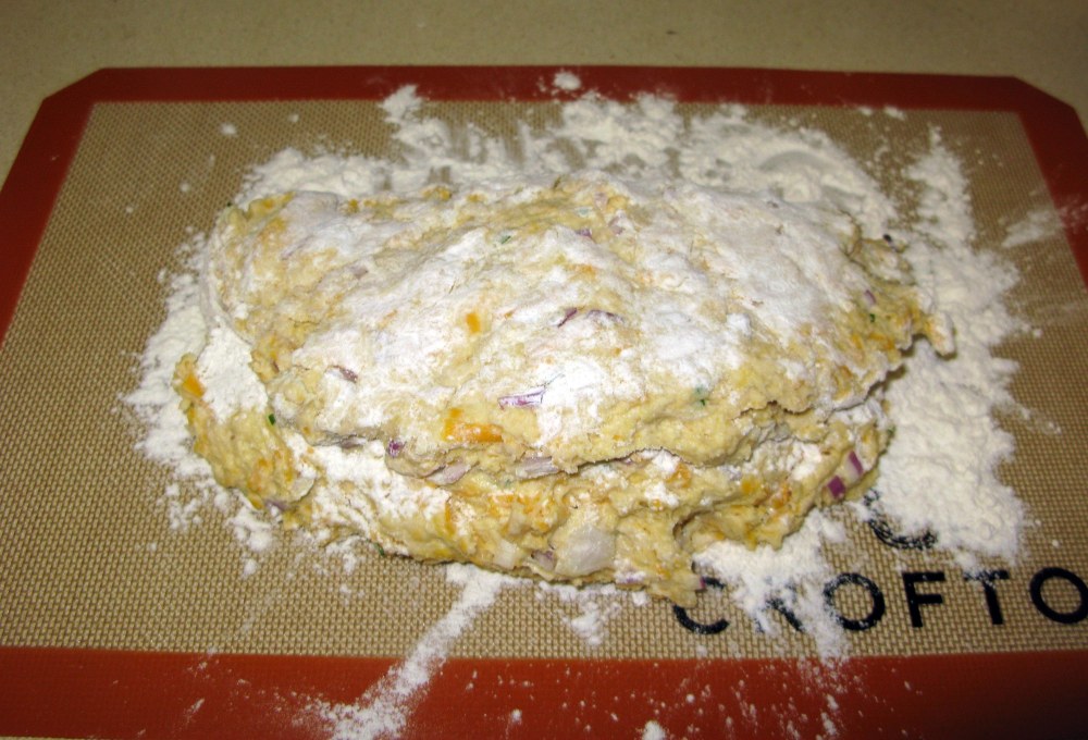 Cheddar and Chive Scone Kneading Process Part 2