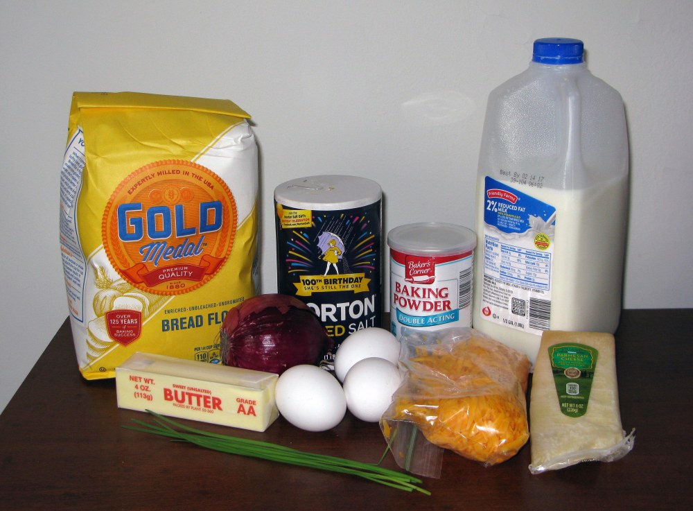 Cheddar and Chive Scone Ingredients
