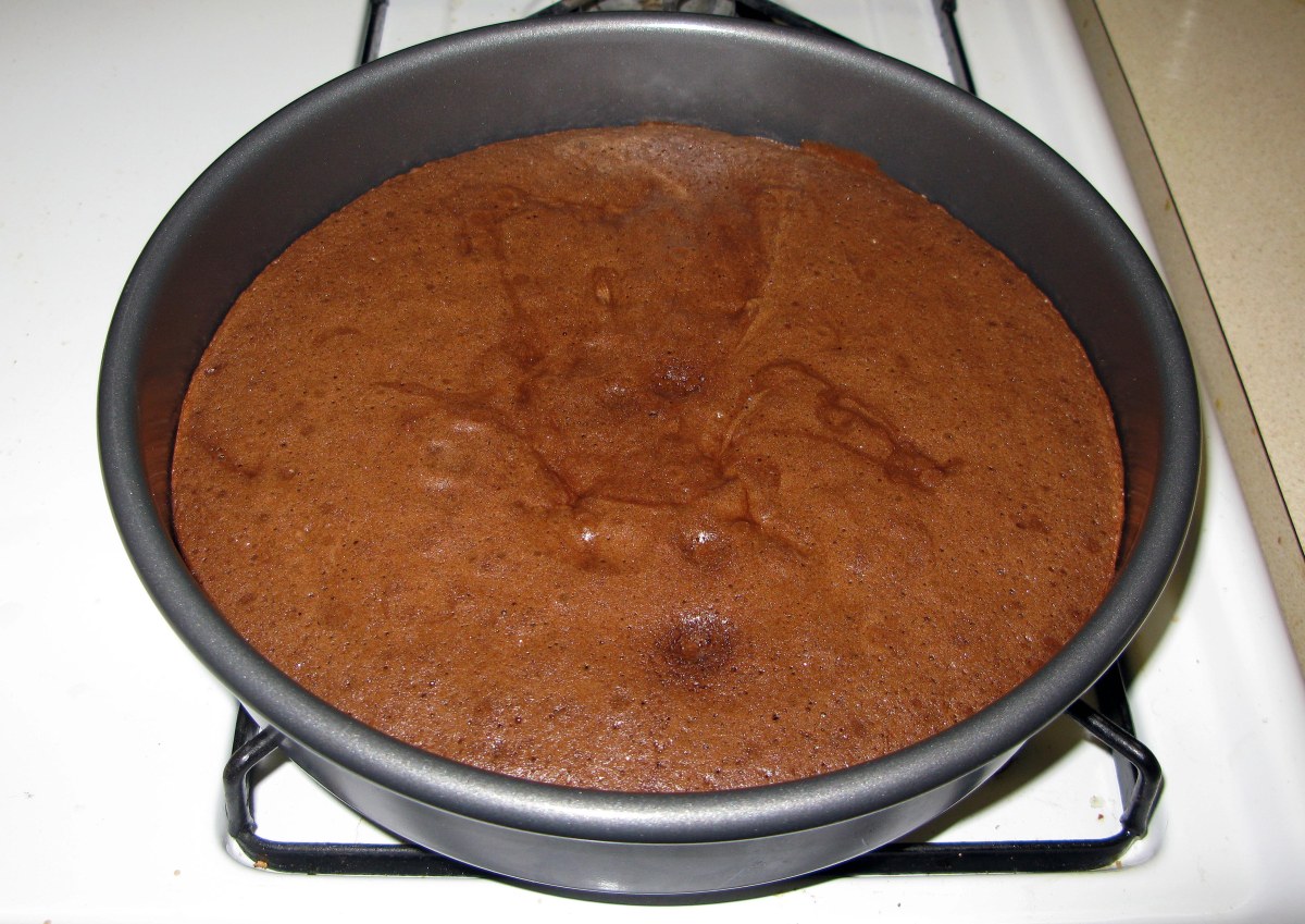Coffee Chocolate Cake After Baking