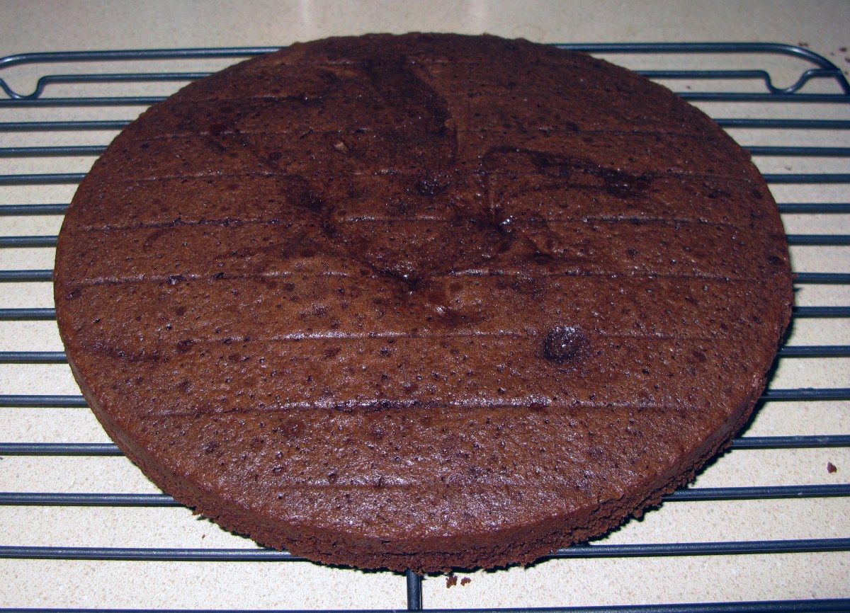 Coffee Chocolate Cake Cooling