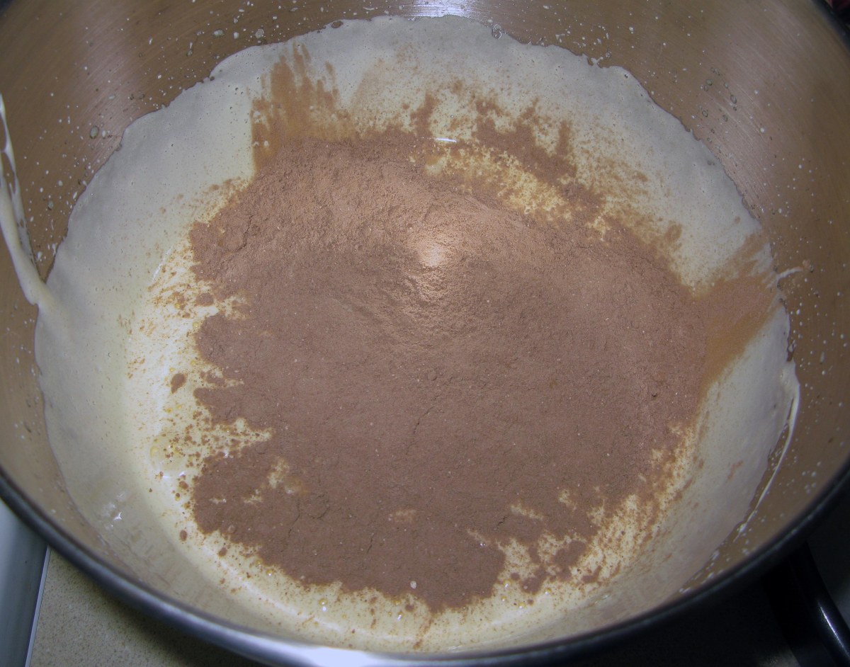 Folding Flour Into Egg Mixture 1