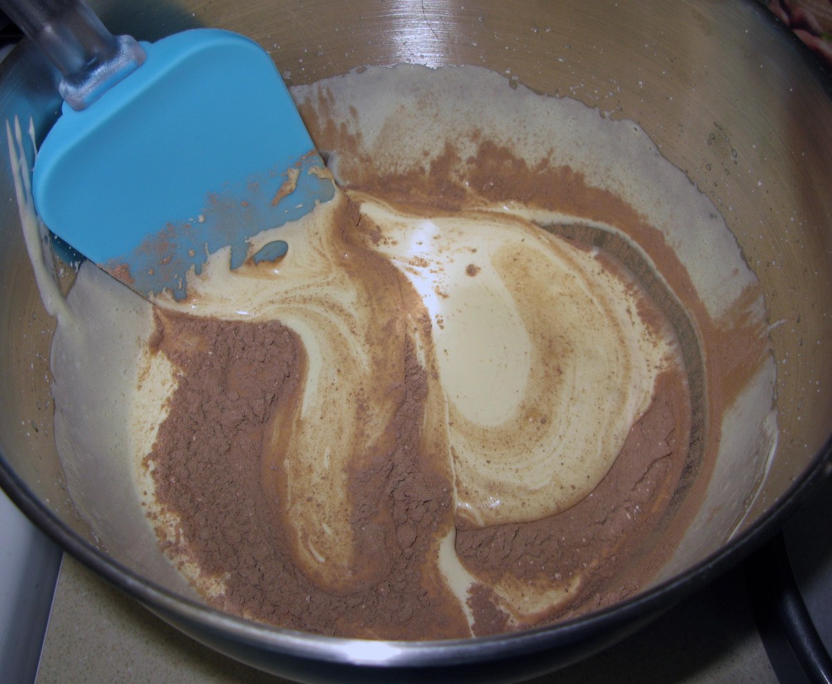 Folding Flour Into Egg Mixture 2