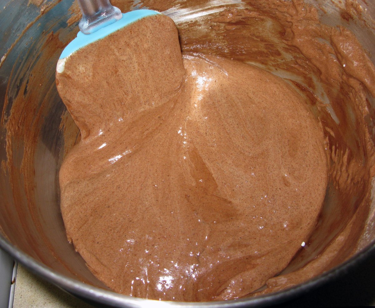 Folding Flour Into Egg Mixture 4