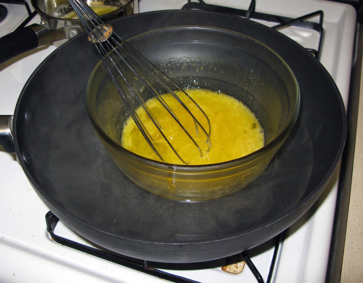 Heating Egg Mixture for Cake 1
