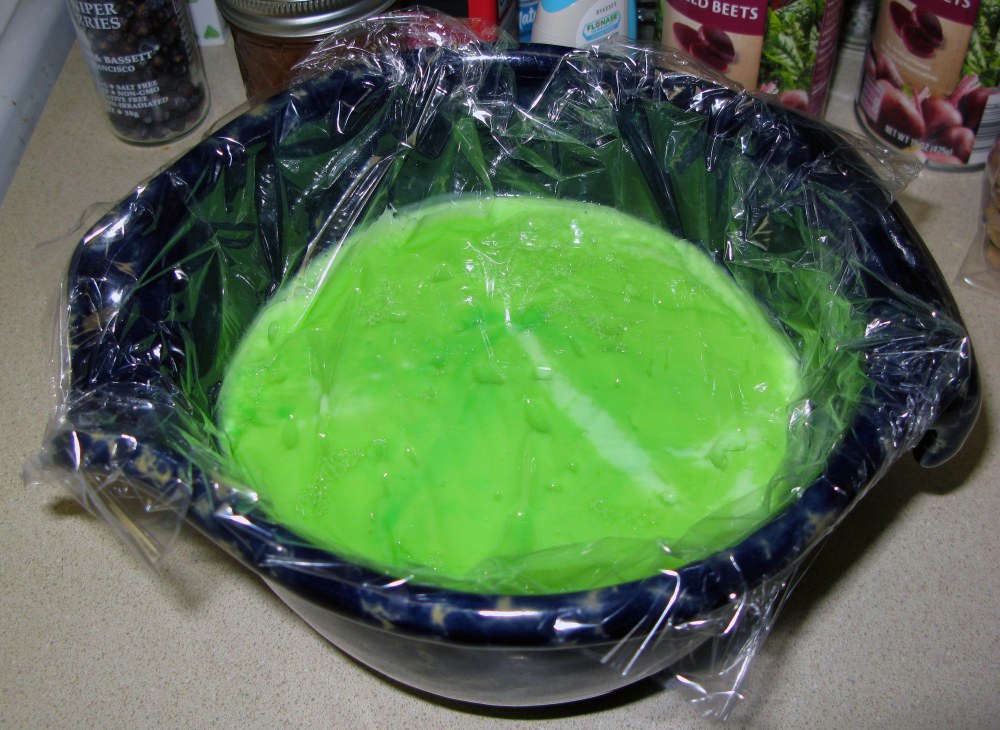 Ice Cream Base with Plastic Wrap