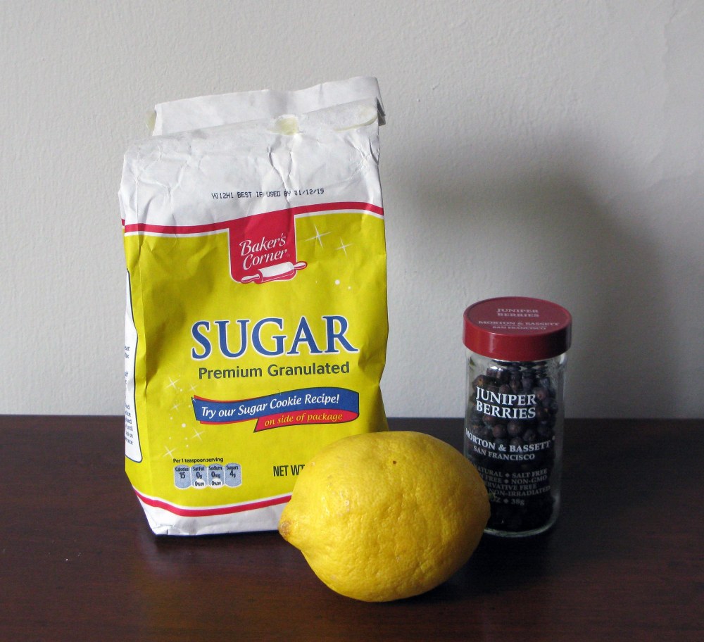 Lemon Juniper Syrup Ingredients